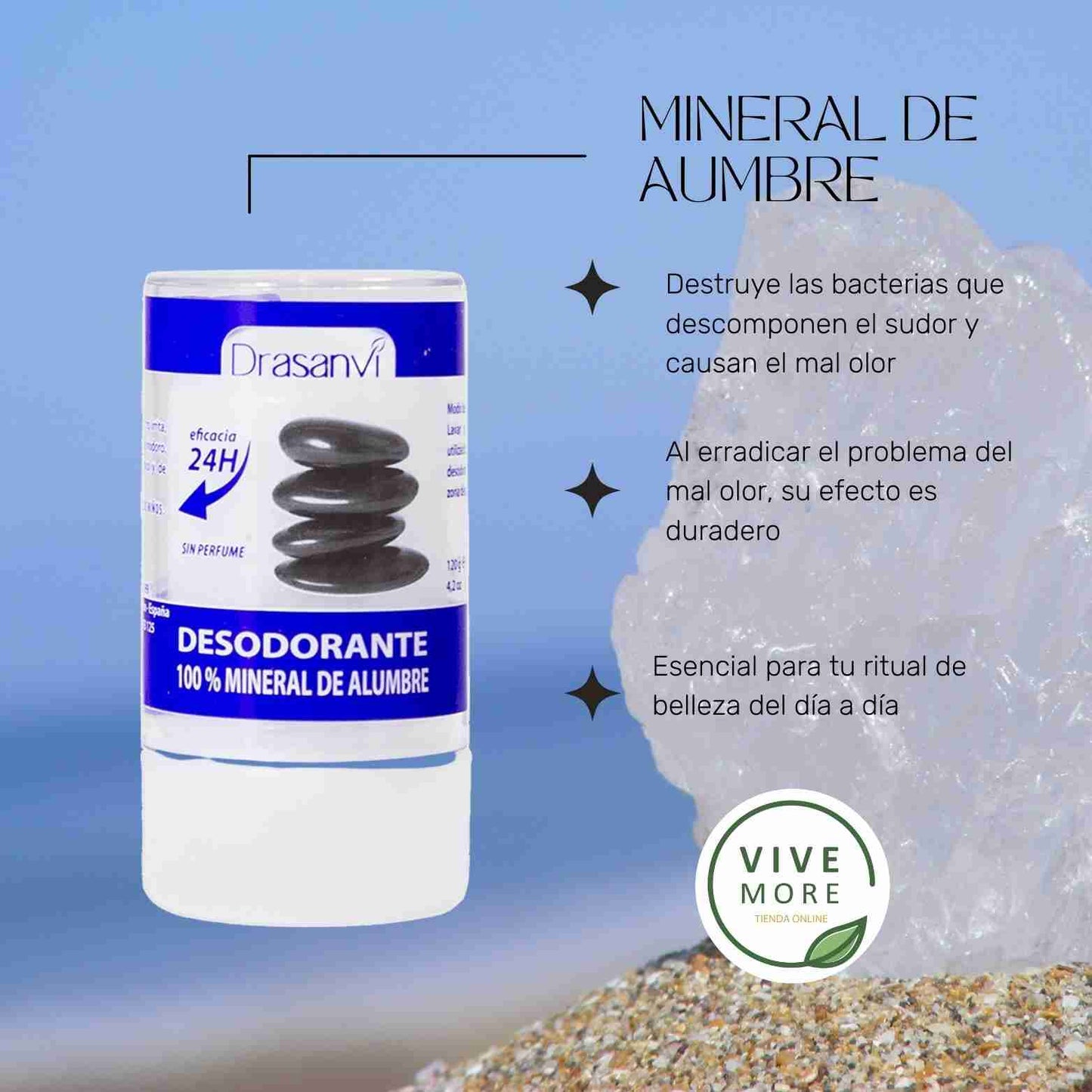 Desodorante Mineral de Alumbre 120gr - Drasanvi