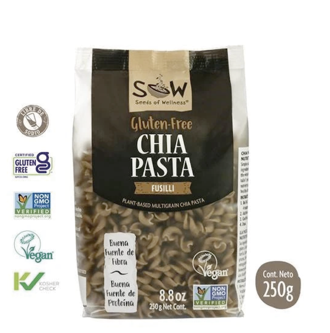 Pasta Chía Fusilli 250gr - SOW