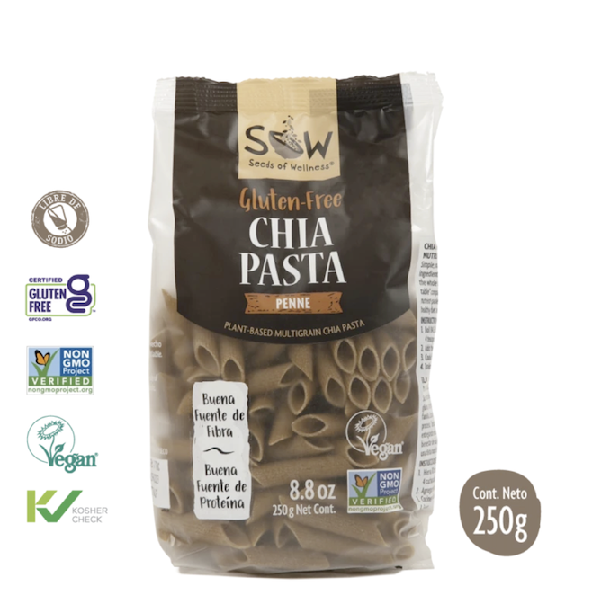 Pasta Chía Penne 250gr - SOW
