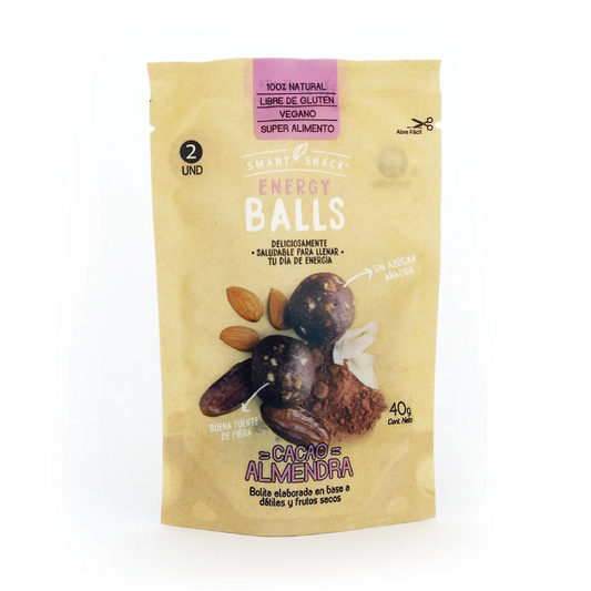 Energy Ball Cacao Almendras 40gr - SmartSnack