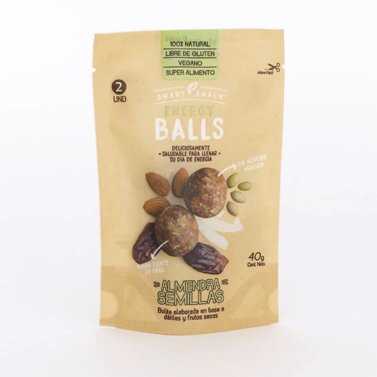 Energy Ball Semillas Almendras 40gr - SmartSnack