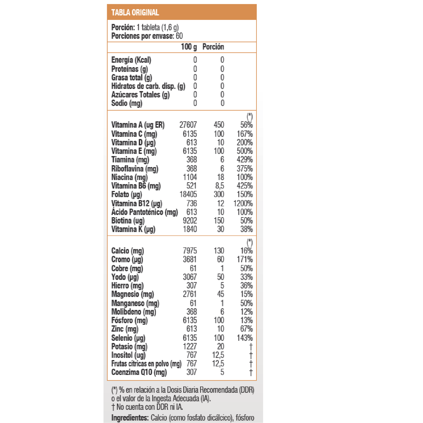 Multi Senior multivitamínico 60tabs - Sunvit