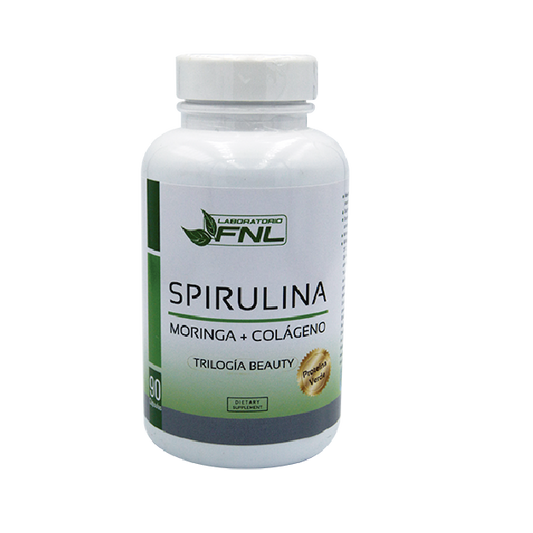 Spirulina + Moringa + Colageno 550mg 90cap - FNL