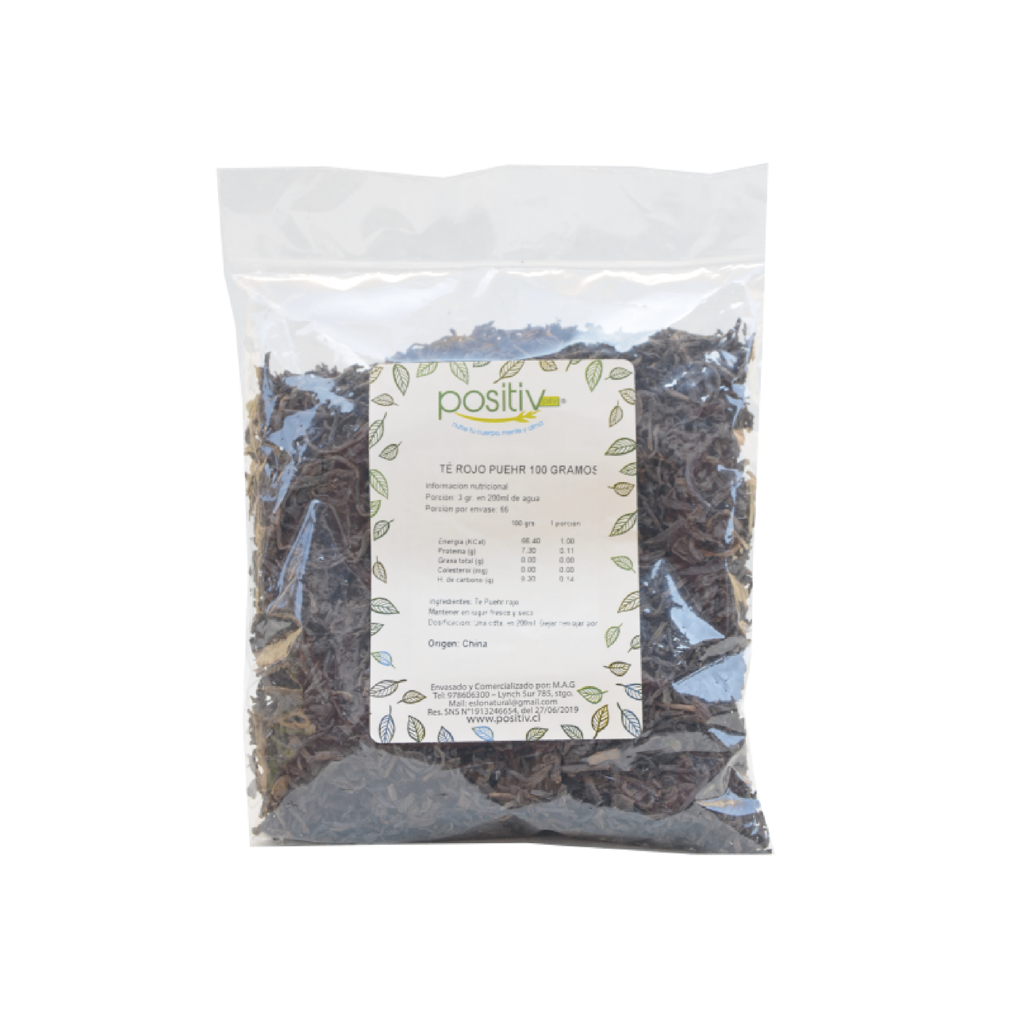 Té Rojo Puerh 100gr - Positiv