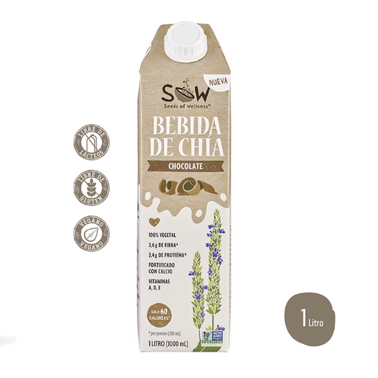 Bebida Vegetal de Chía Original Chocolate 1lt SOW